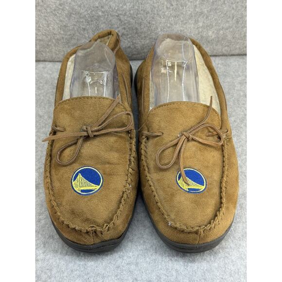 Golden State Warriors NBA Moccasin Slipper Tan Size XL - Picture 1 of 7